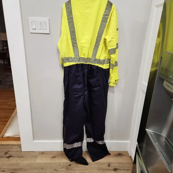 National Safety Apparel X-Large Hi-Vis Yellow And Black VIZABLE® FR Cotton/Nylon - Picture 2 of 16